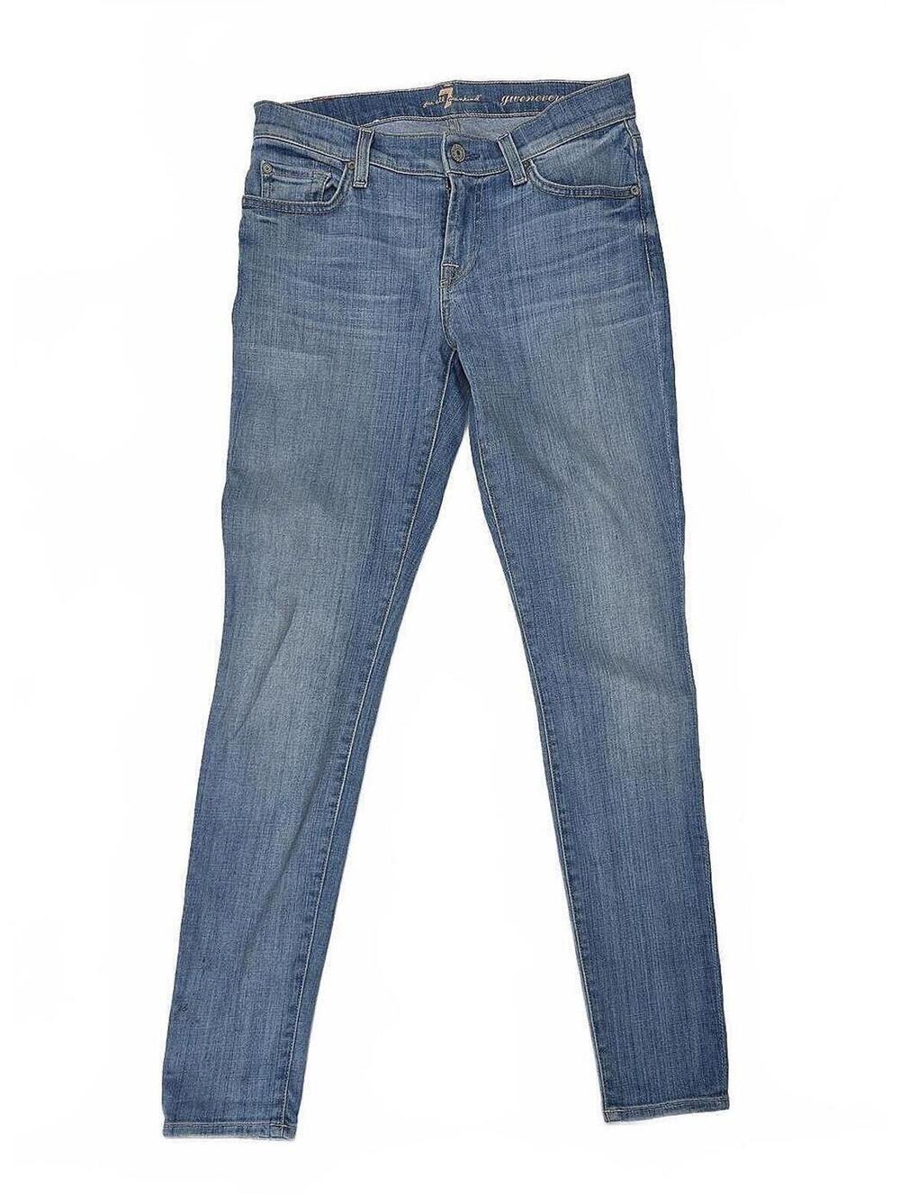 7 For All Mankind Gwenevere Light Wash Skinny Jeans -Size 26